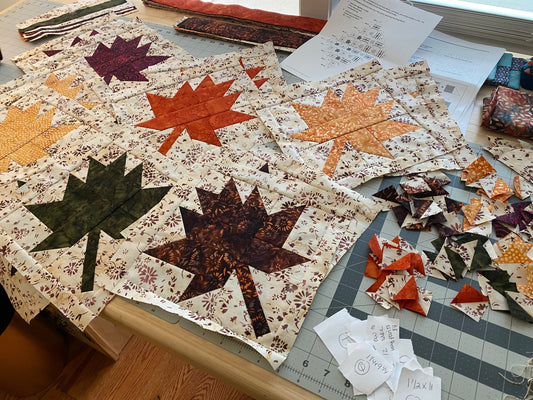 Currently Stitching: Another Fall Leaf Quilt