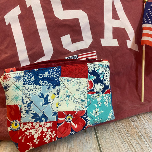 Red, White & Clutch - Quilted Clutch