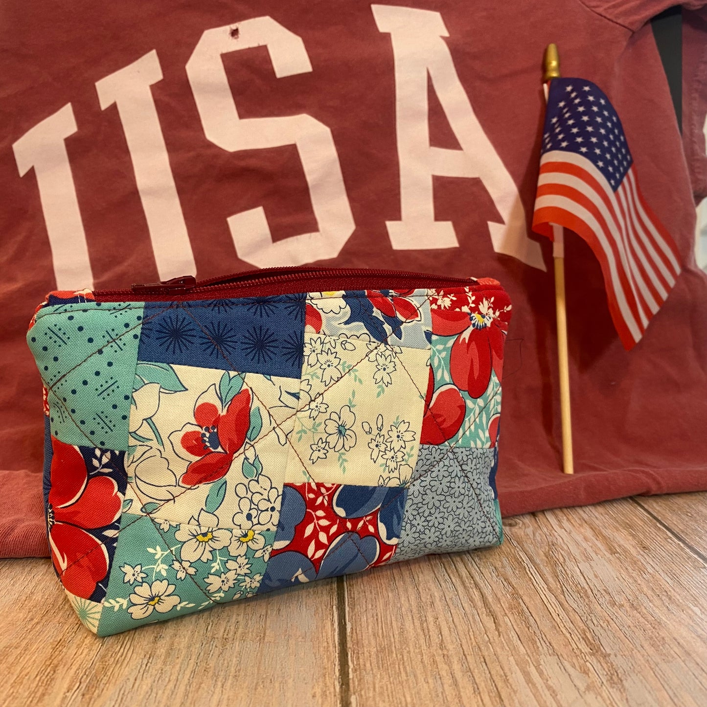 Red, White & Clutch - Quilted Clutch