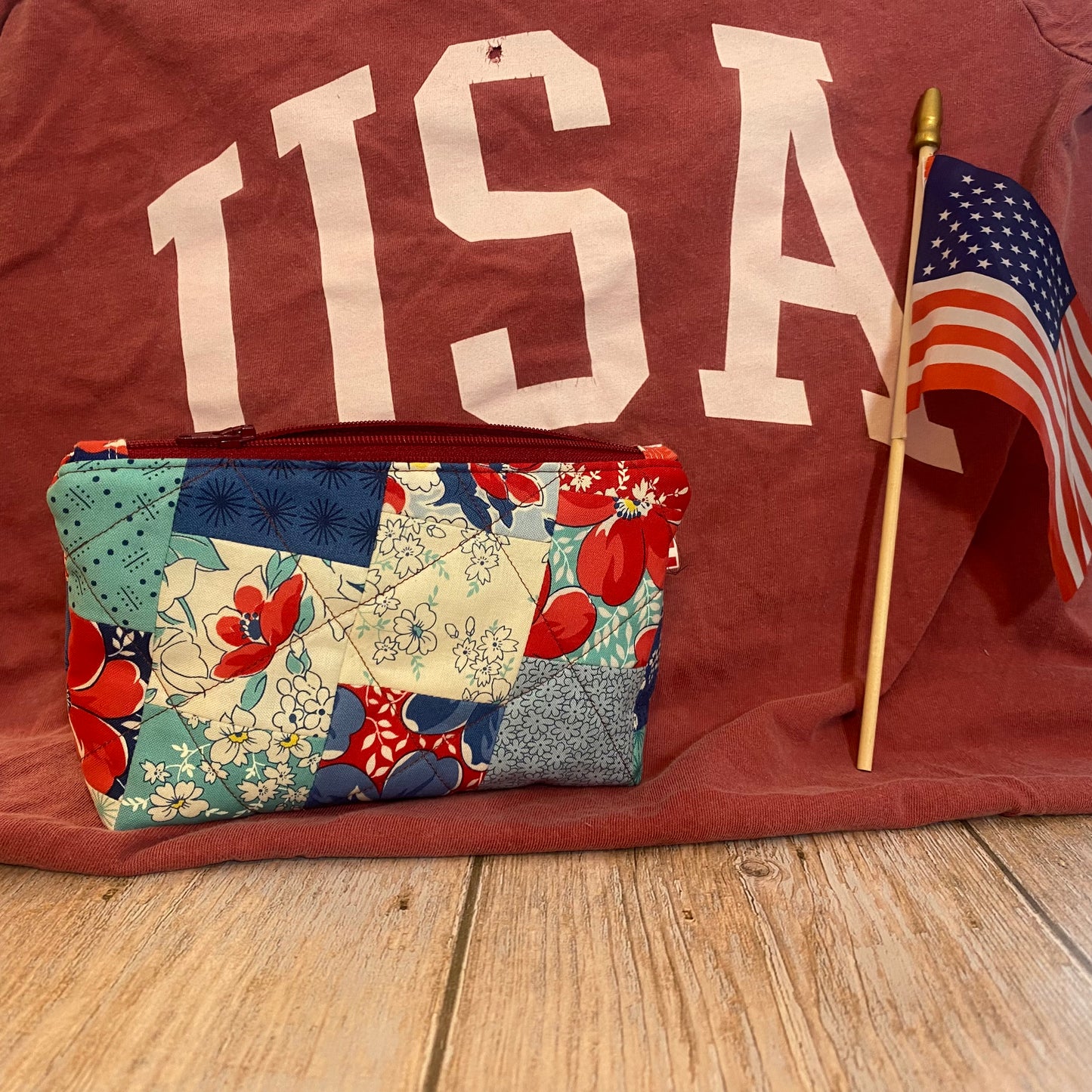 Red, White & Clutch - Quilted Clutch