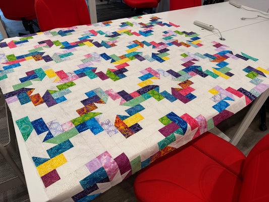 Currently Stitching: Mermaid Batik Quilt
