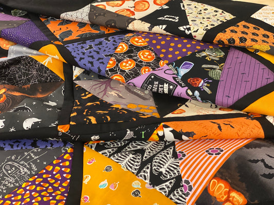 Currently Stitching: Halloween Broken Dishes Pattern
