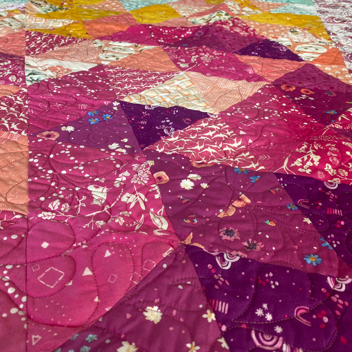 Triangle Garden Baby Quilt