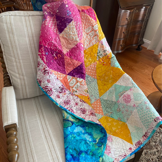 Triangle Garden Baby Quilt