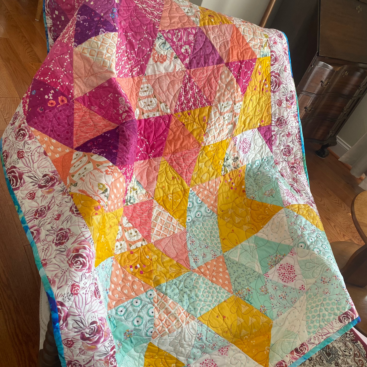 Triangle Garden Baby Quilt