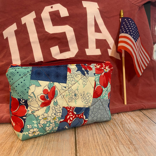 Red, White & Clutch - Quilted Clutch