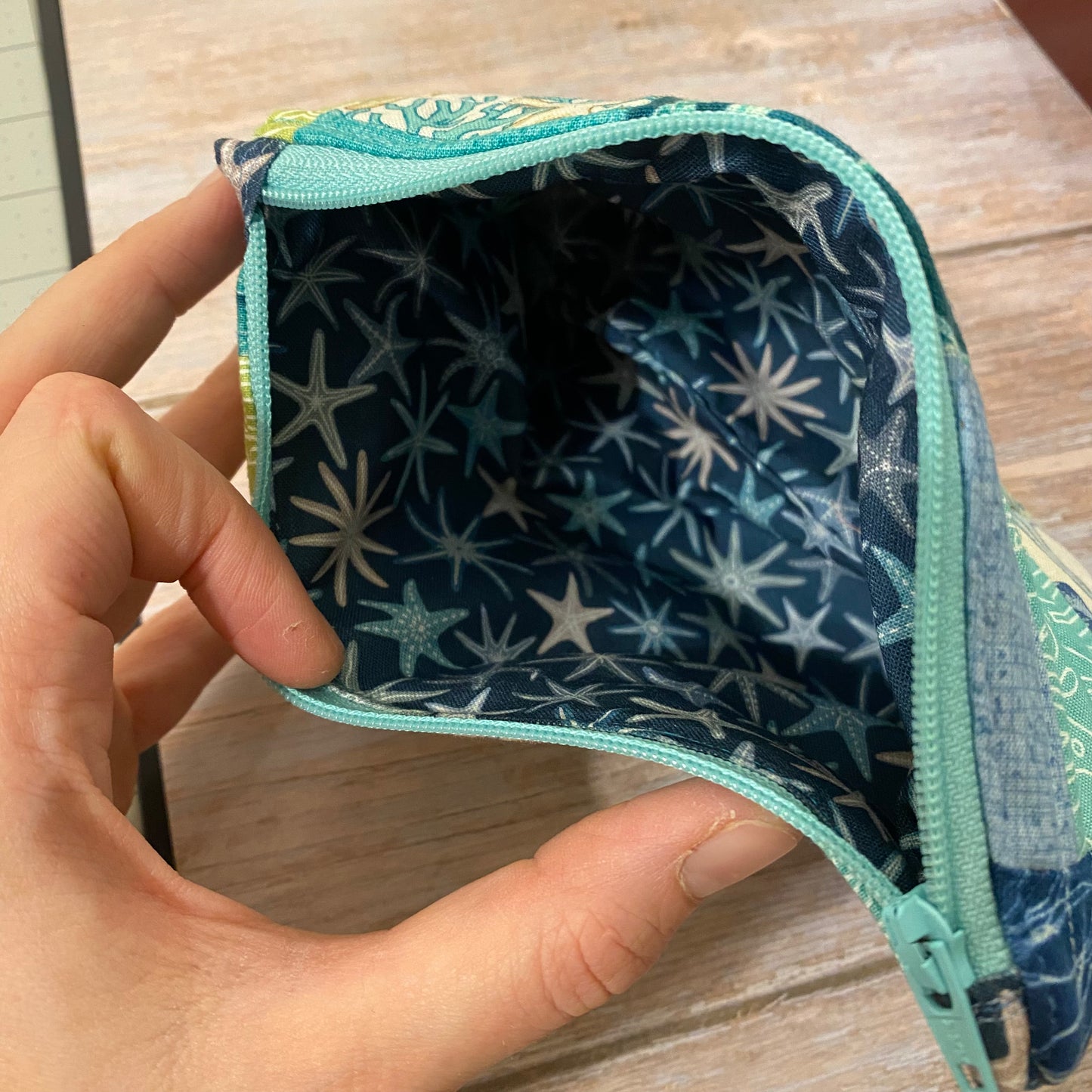 Sea Breeze Quilted Clutch