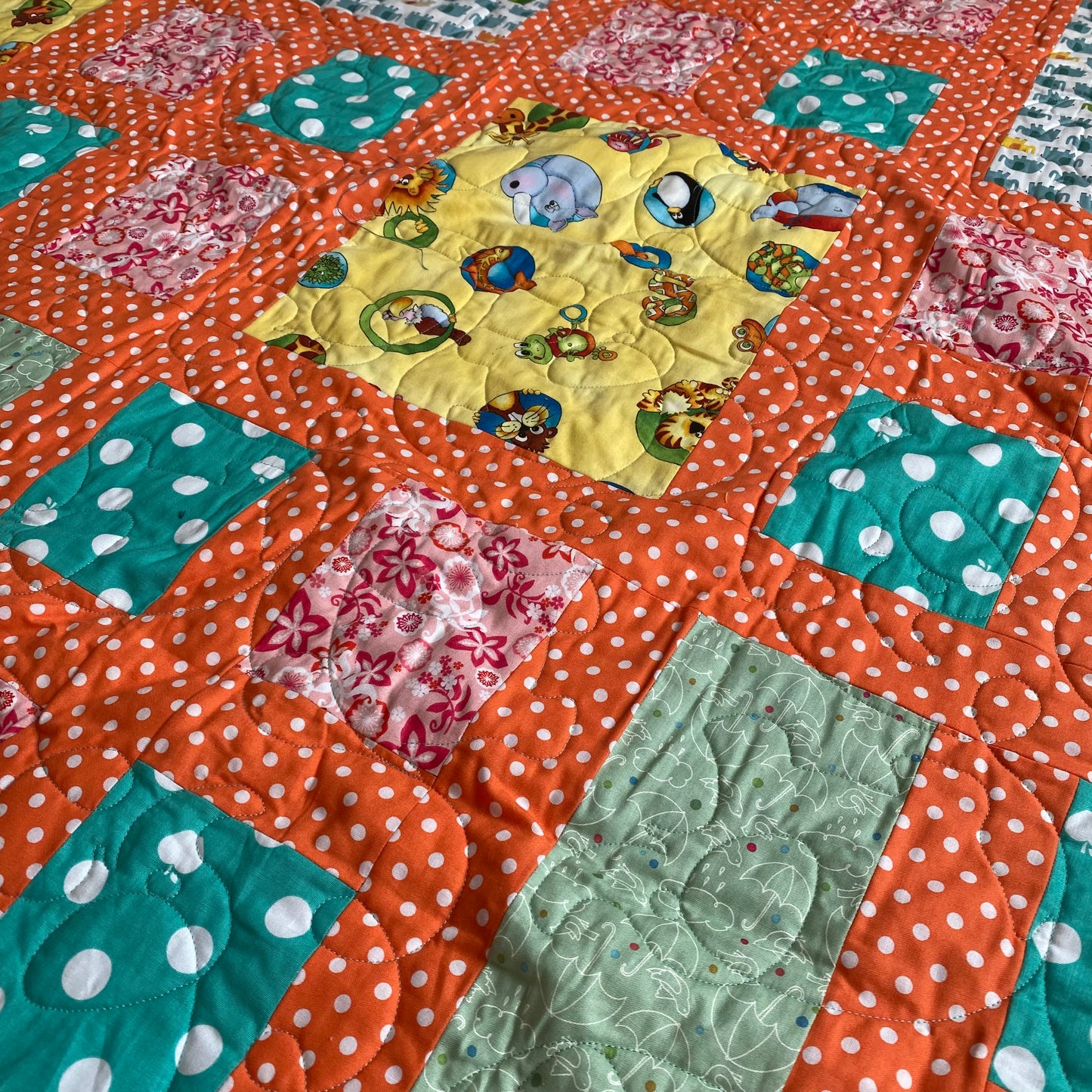 Polka Dot Carnival Crib Quilt