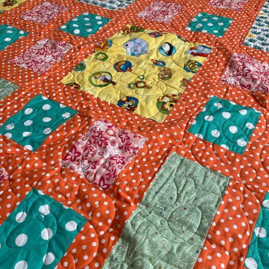 Polka Dot Carnival Crib Quilt