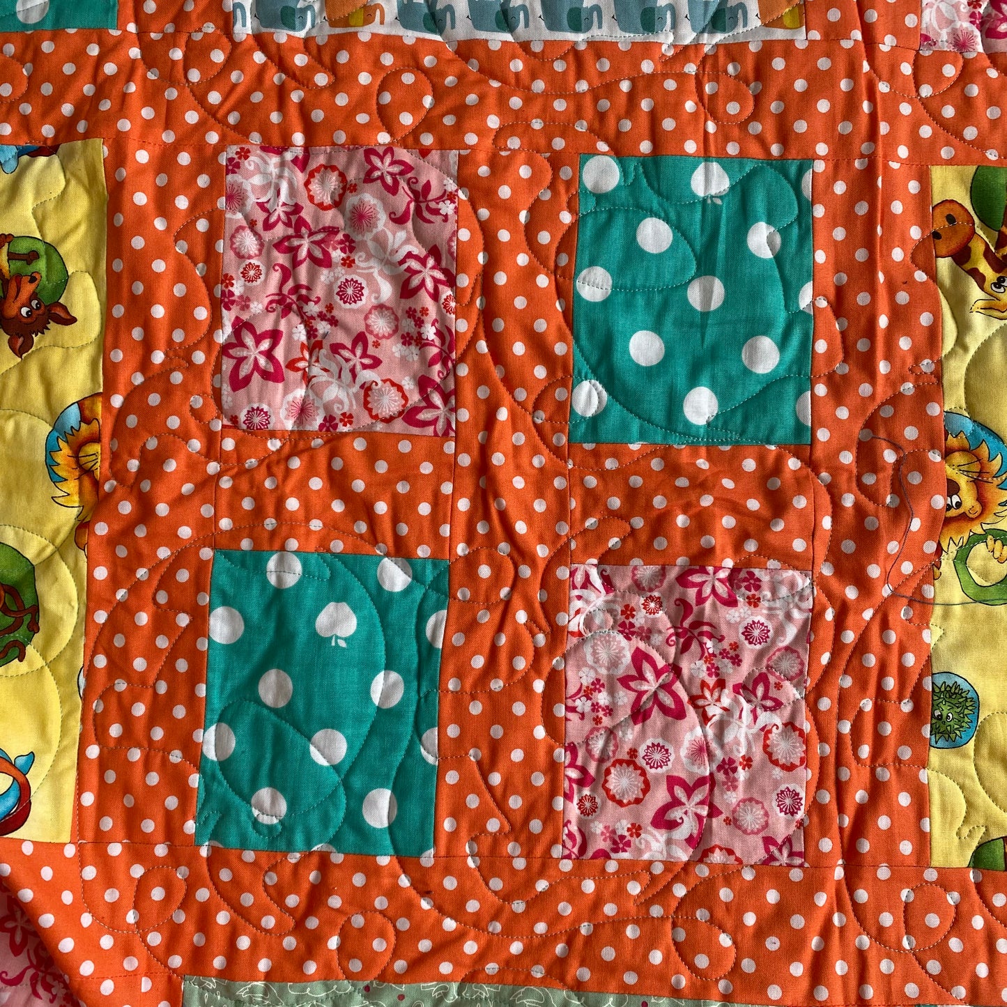 Polka Dot Carnival Crib Quilt