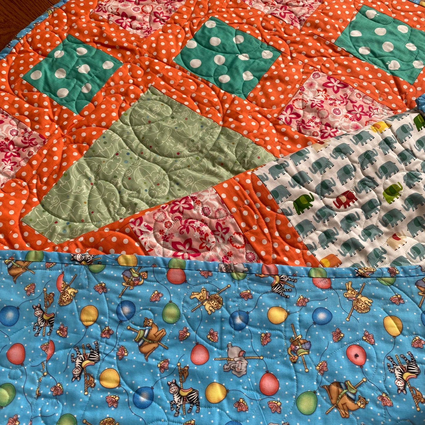 Polka Dot Carnival Crib Quilt